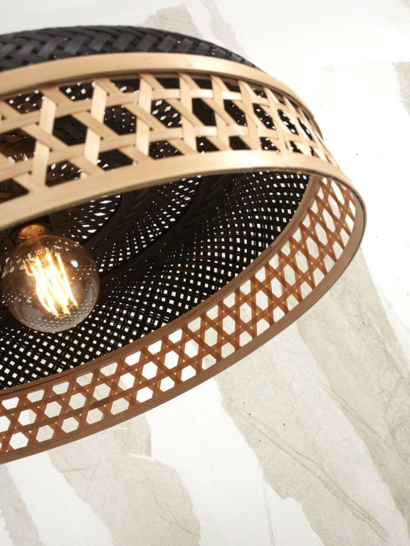 Good&Mojo Ubud hanglamp Ø60 zwart/naturel