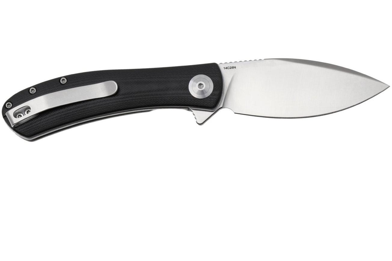 Trollsky Knives Mandu Evo MTE002 Satin 14C28N, Black G10, zakmes, Michael Trollsky design