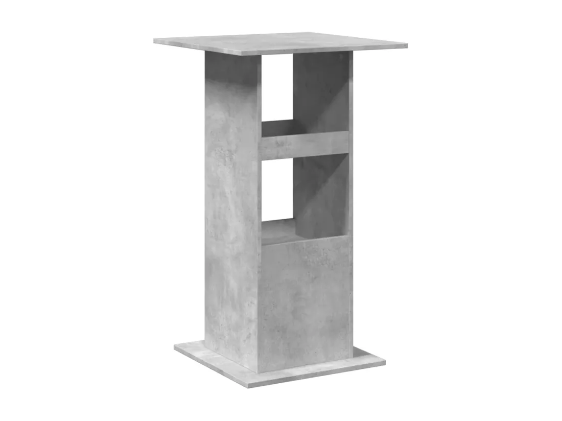 Table de bar avec rangement gris béton bois d'ingénierie