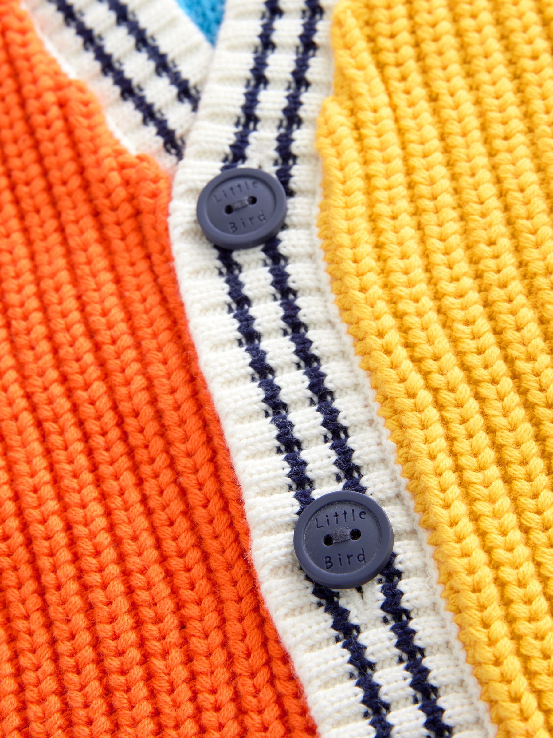 Little Bird by Jools Oliver Regenboog Kleurblok 100% Katoenen Vest