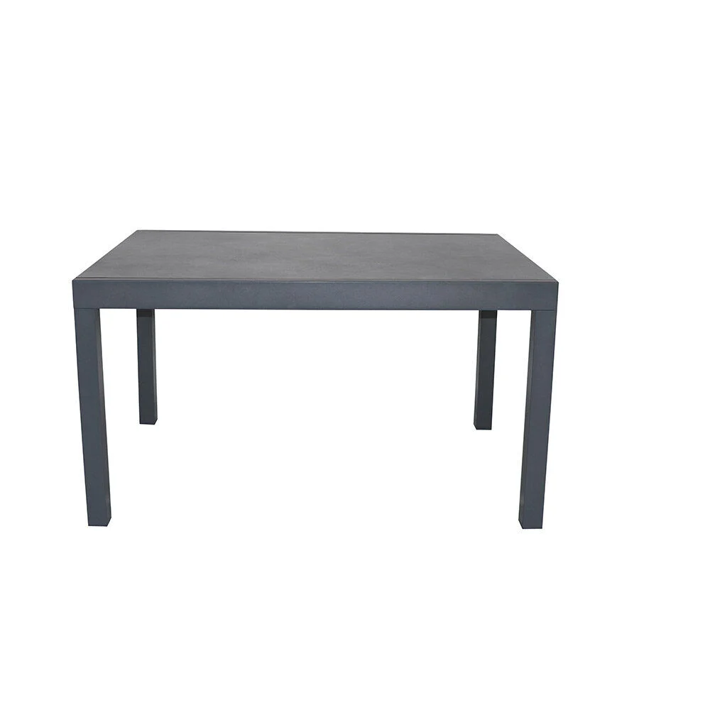 Table de jardin extensible Oslo verre effet marbre 135/270x90xH.75 cm