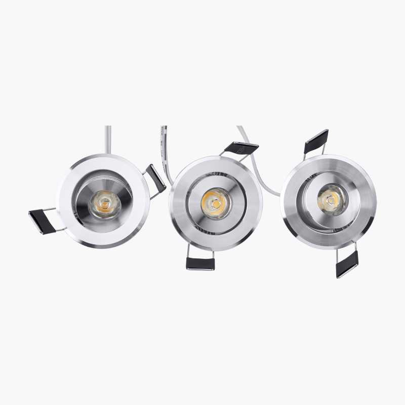 LED-LAMPESETT, 3 STK. 3X1W