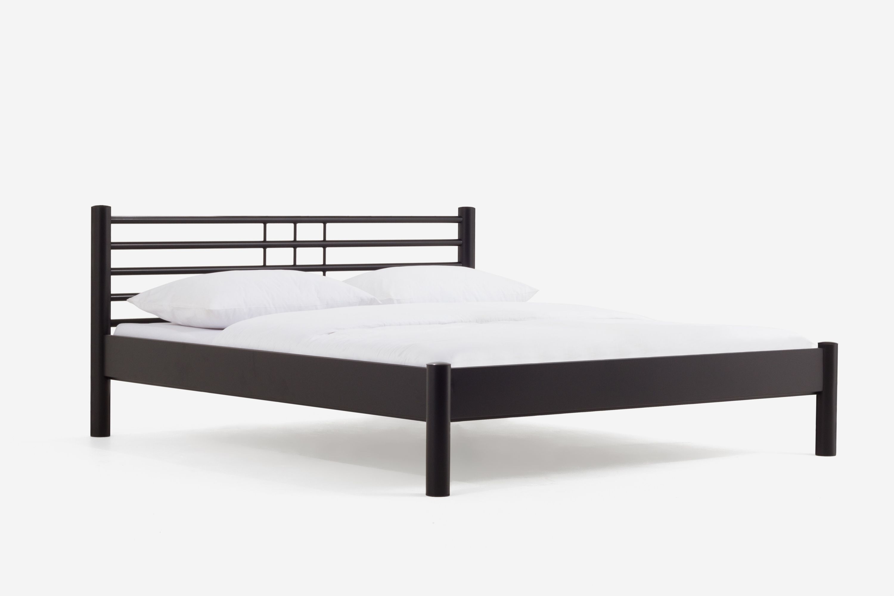 Metallbett Mercury 120 x 220 cm Metall Schwarz struktur