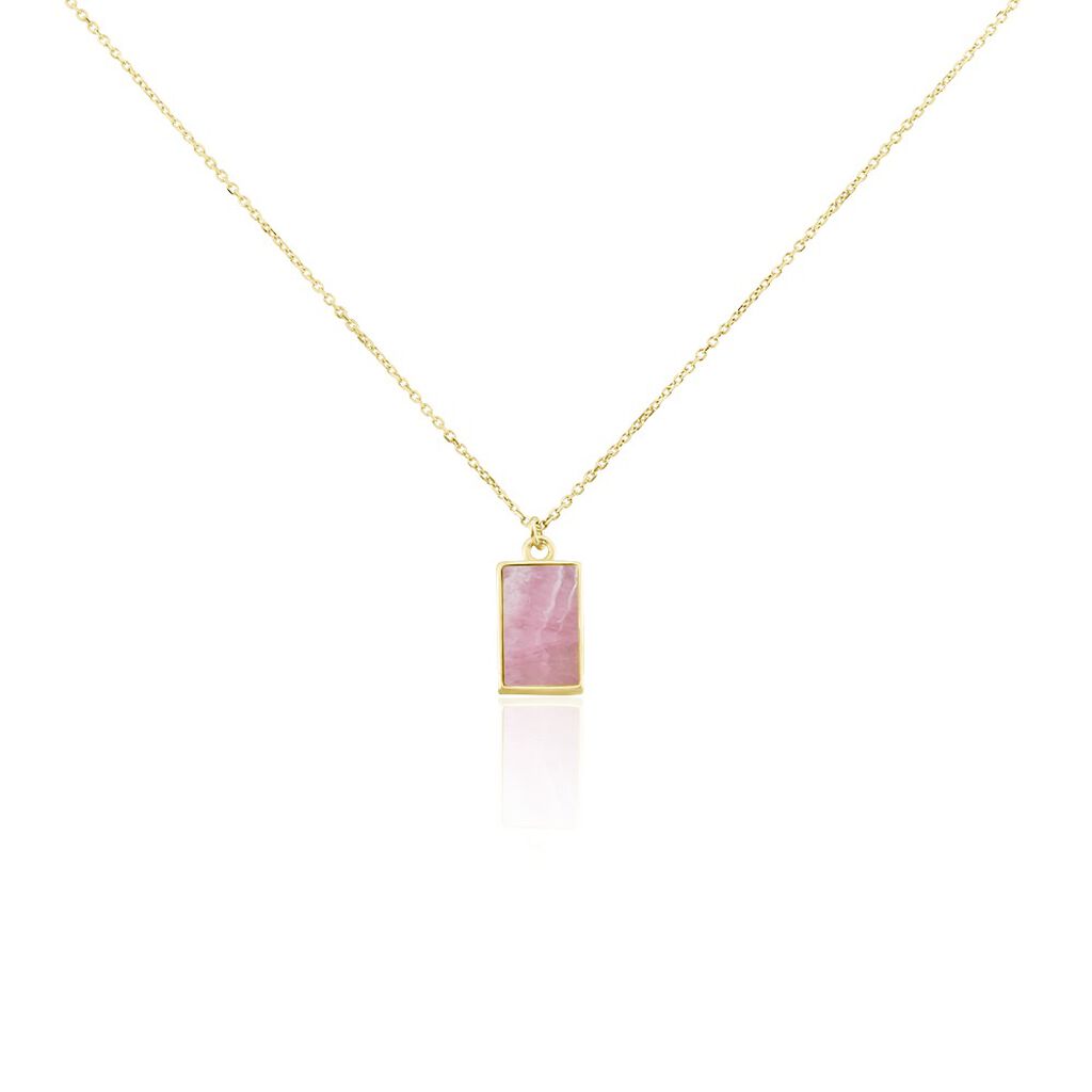 Collier Hallie Or Jaune Rhodochrosite