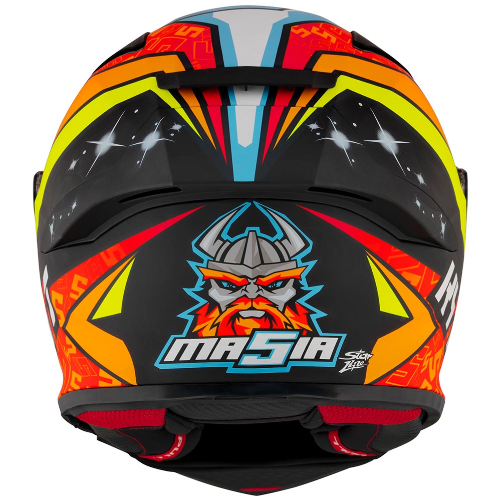 kyt - Casque R2R Max Version Masia 2022 Replica Orange / Bleu / Rouge