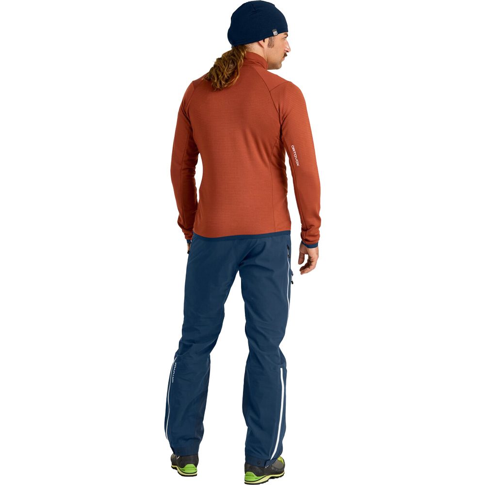 ORTOVOX Fleece Grid Jacke Herren clay orange
