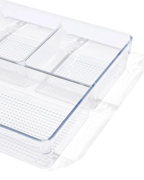 boîte de rangement en plastique à quatre compartiments 33 x 22,7 x 6