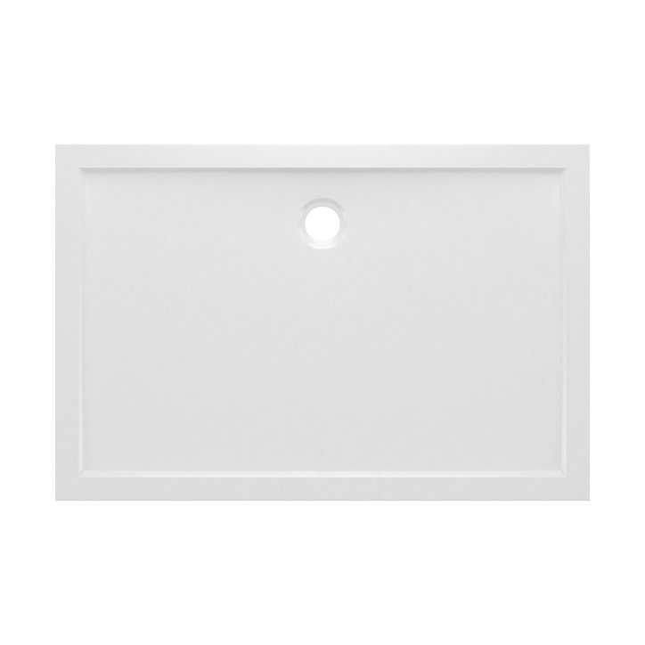 Receveur de douche à poser extra-plat 80 x 120 cm, blanc, Galedo Pure 2