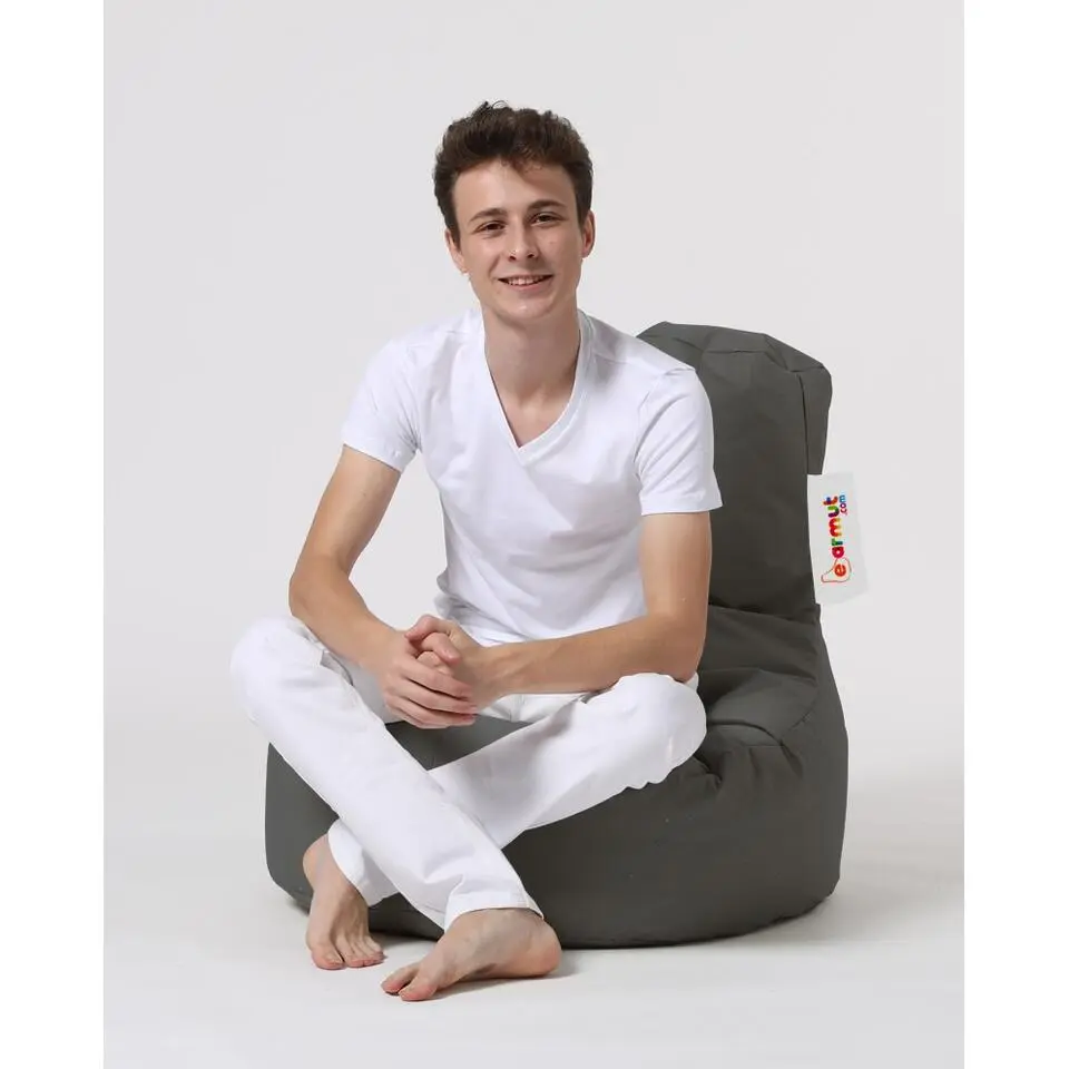 Emob Tuin Zitzak van Atelier Del Sofa - Waterdicht, Hoge Dichtheid, Donkergrijs