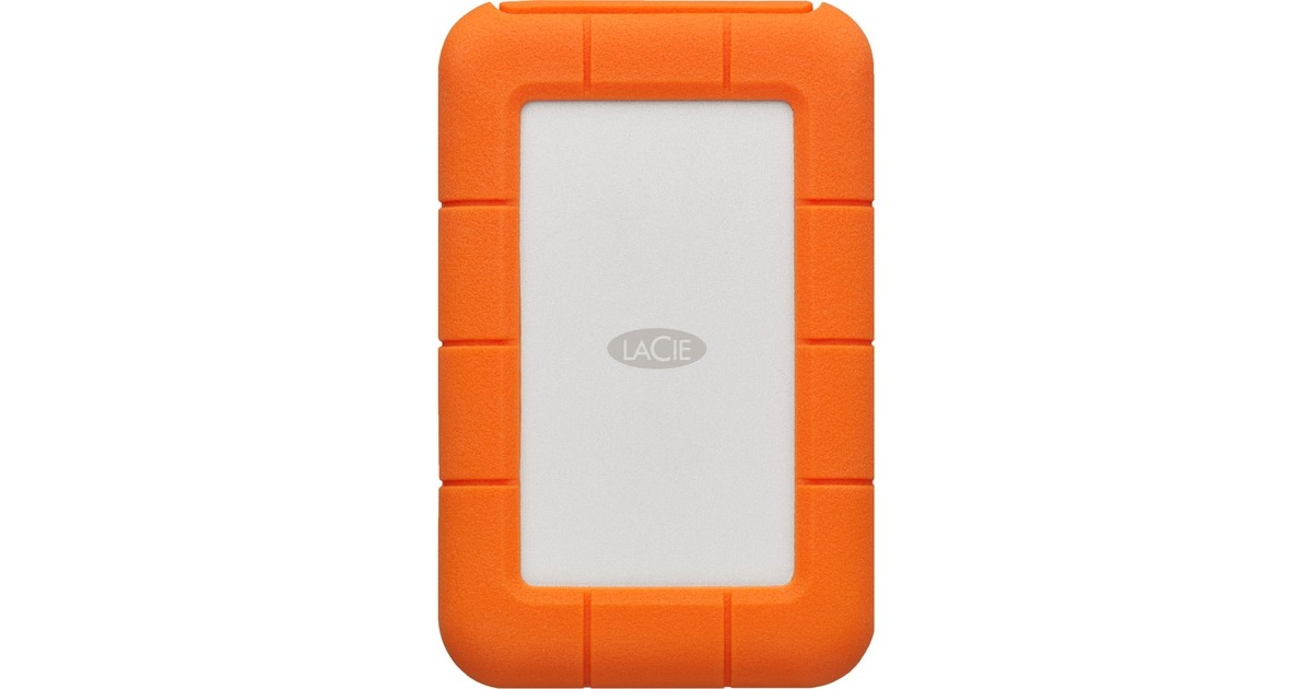 LaCieRugged SECURE 2 TB externe harde schijf  (Wit/oranje, STFR2000403, USB-C)