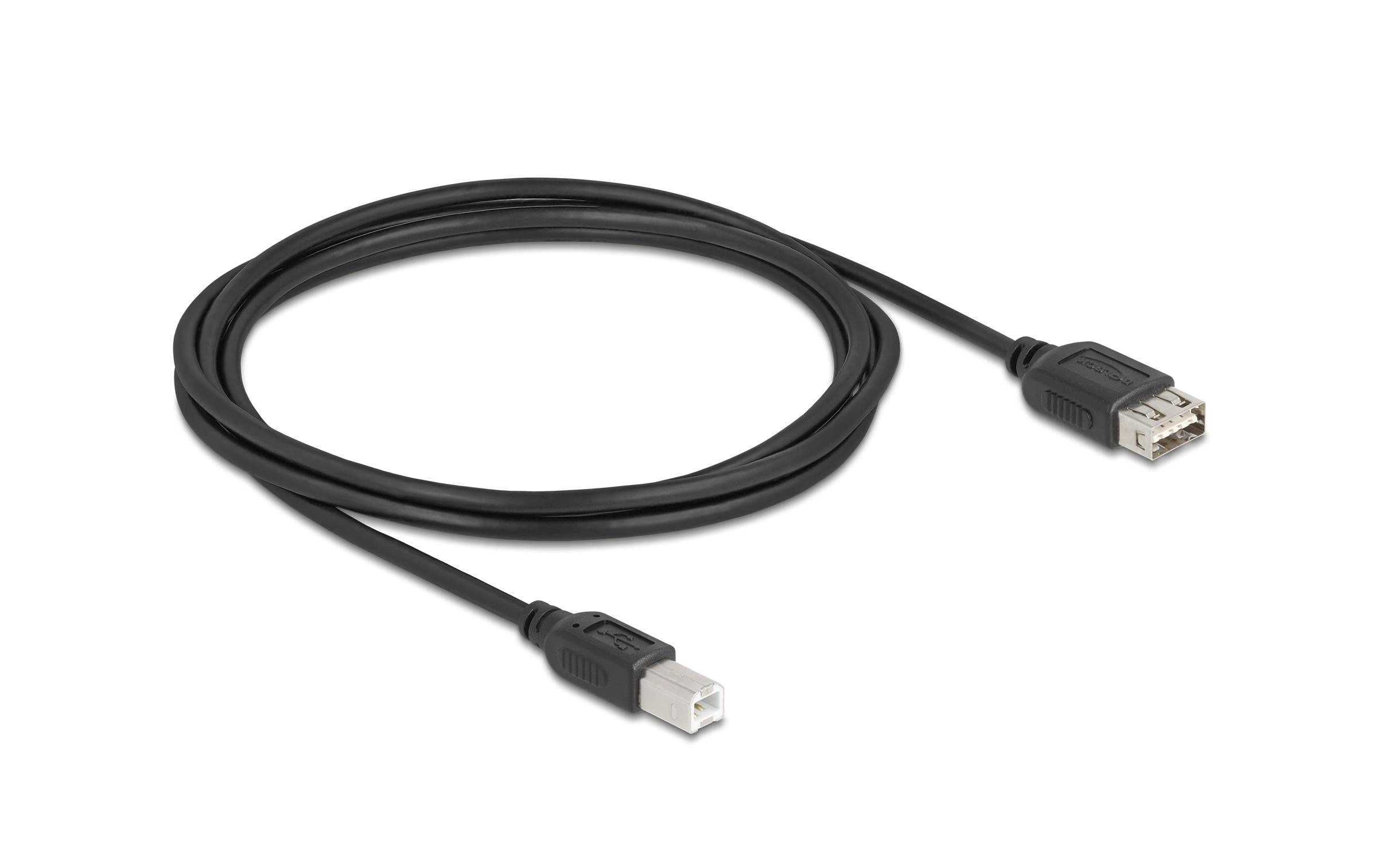 USB 2.0-Kabel USB A - USB B 2 mKabel für Datenübertragung und Stromversorgung über kurze Distanz