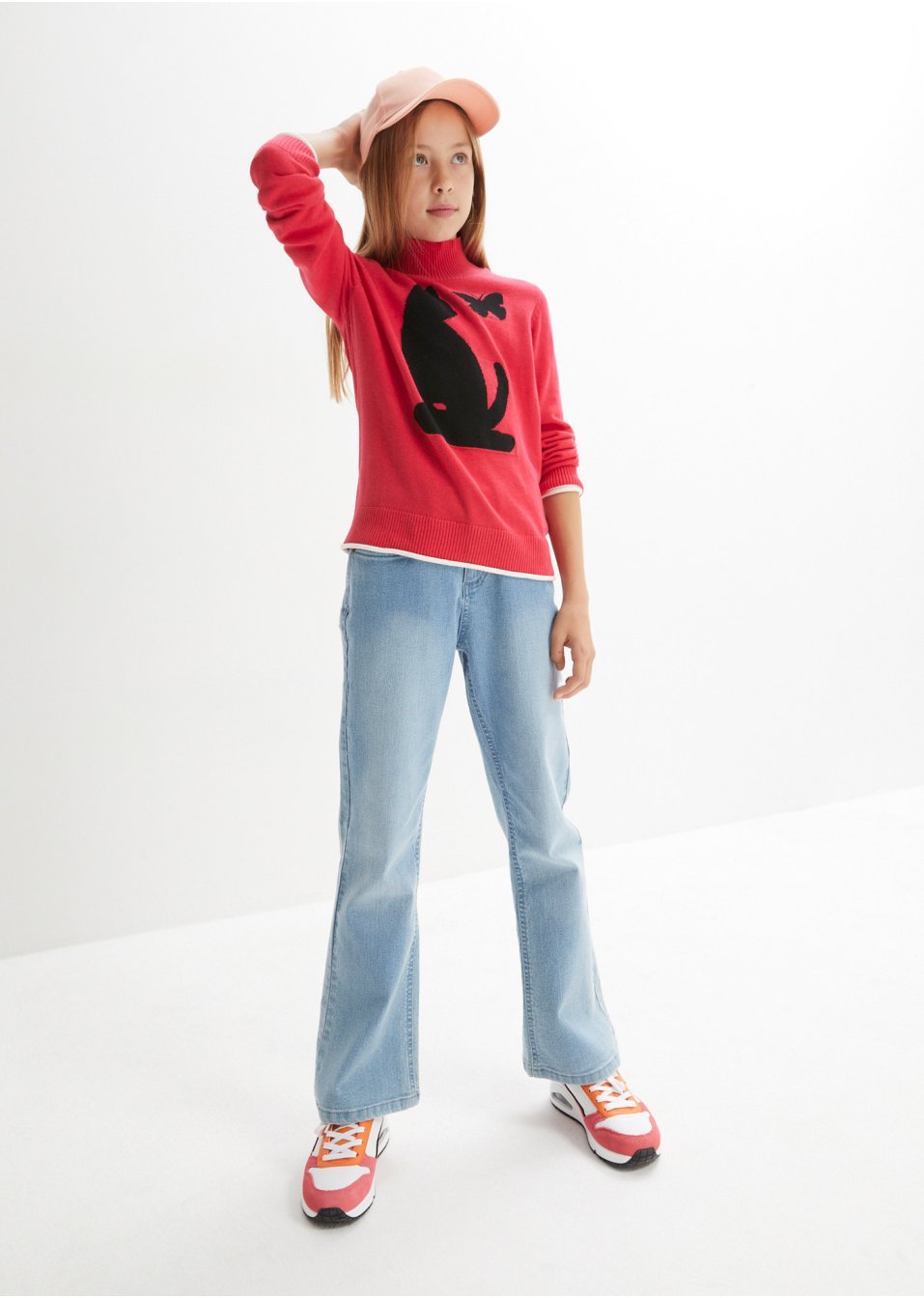 Pull en maille coton fille