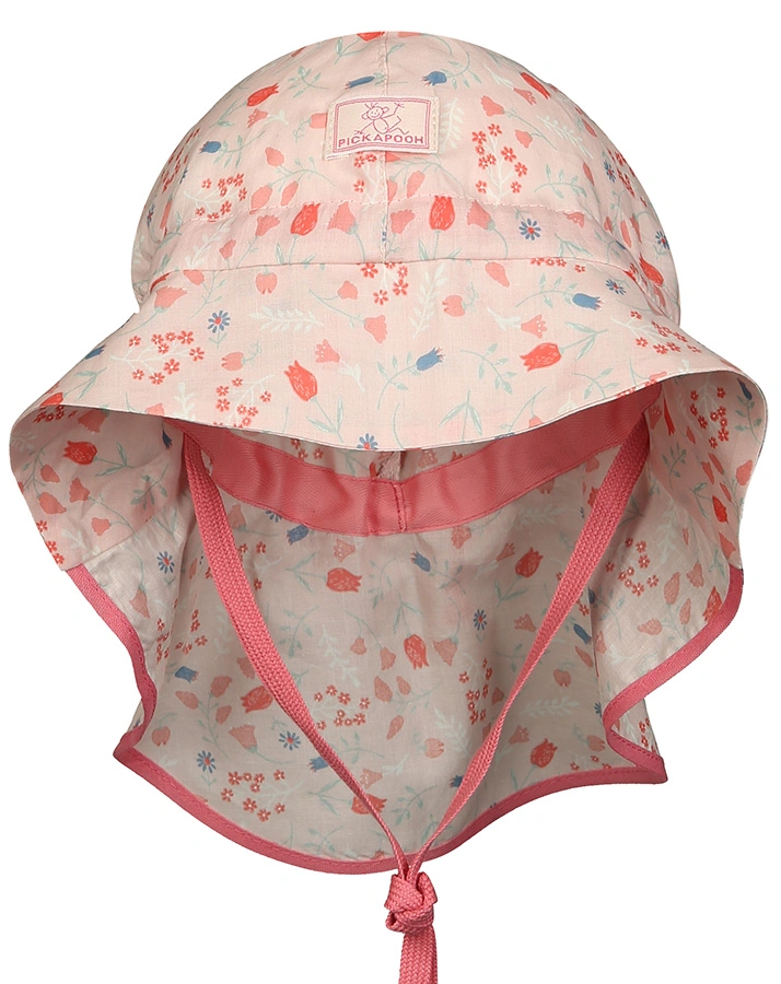 Sommerhut FEUERWEHR MÄRCHENWIESE mit Nackenschutz in rosa