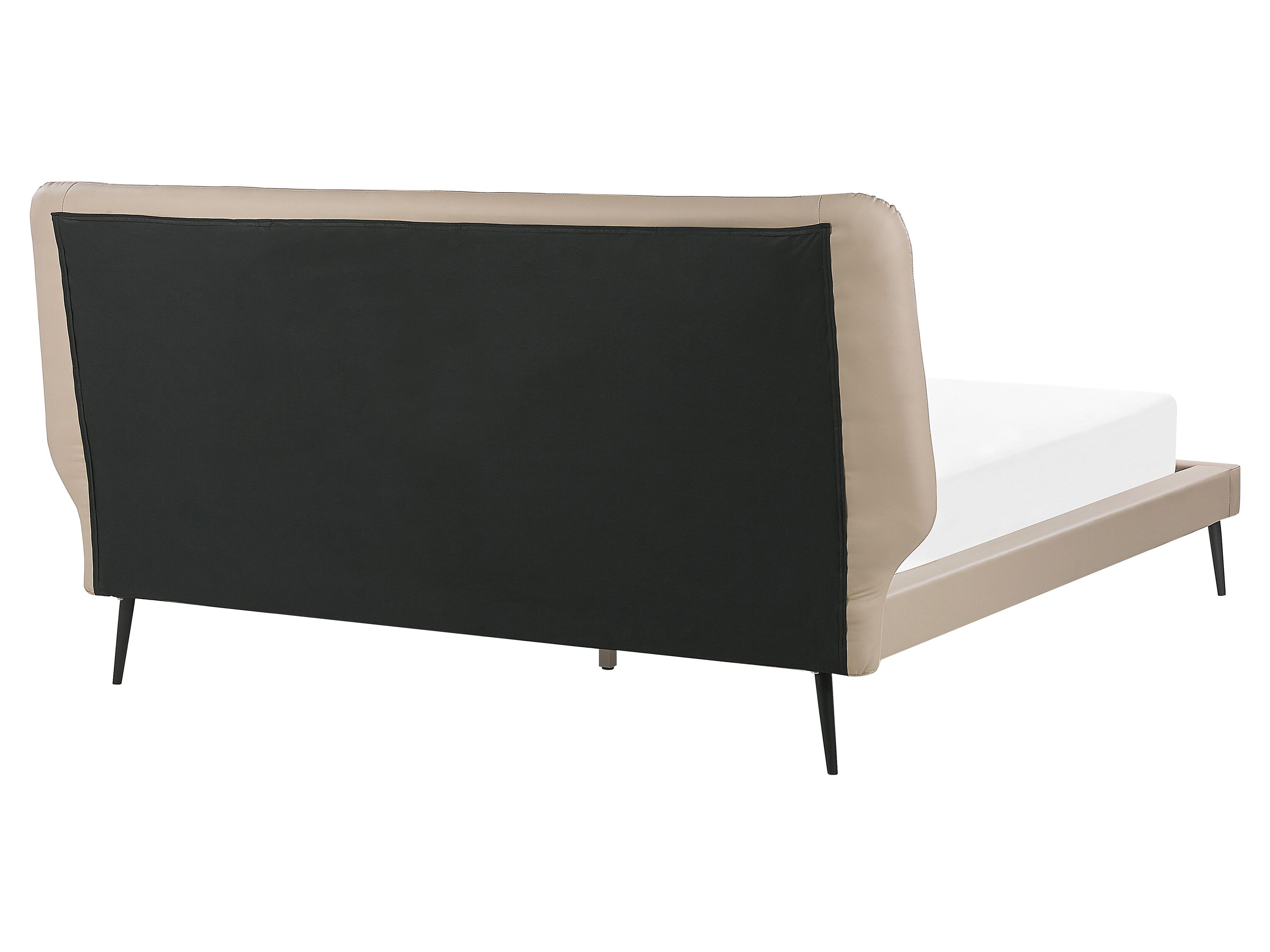 Bed Kunstleer ESSONNE 160 x 200 cm Beige