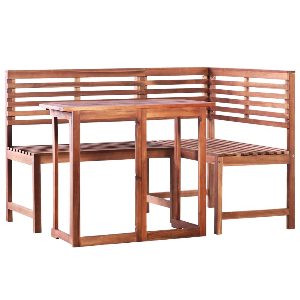 Mobilier de bistro 2 pièces bois d'acacia massif