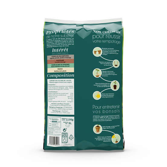 Terreau 'Terre de Vie®' pour bonsaïs - sac de 5 litres