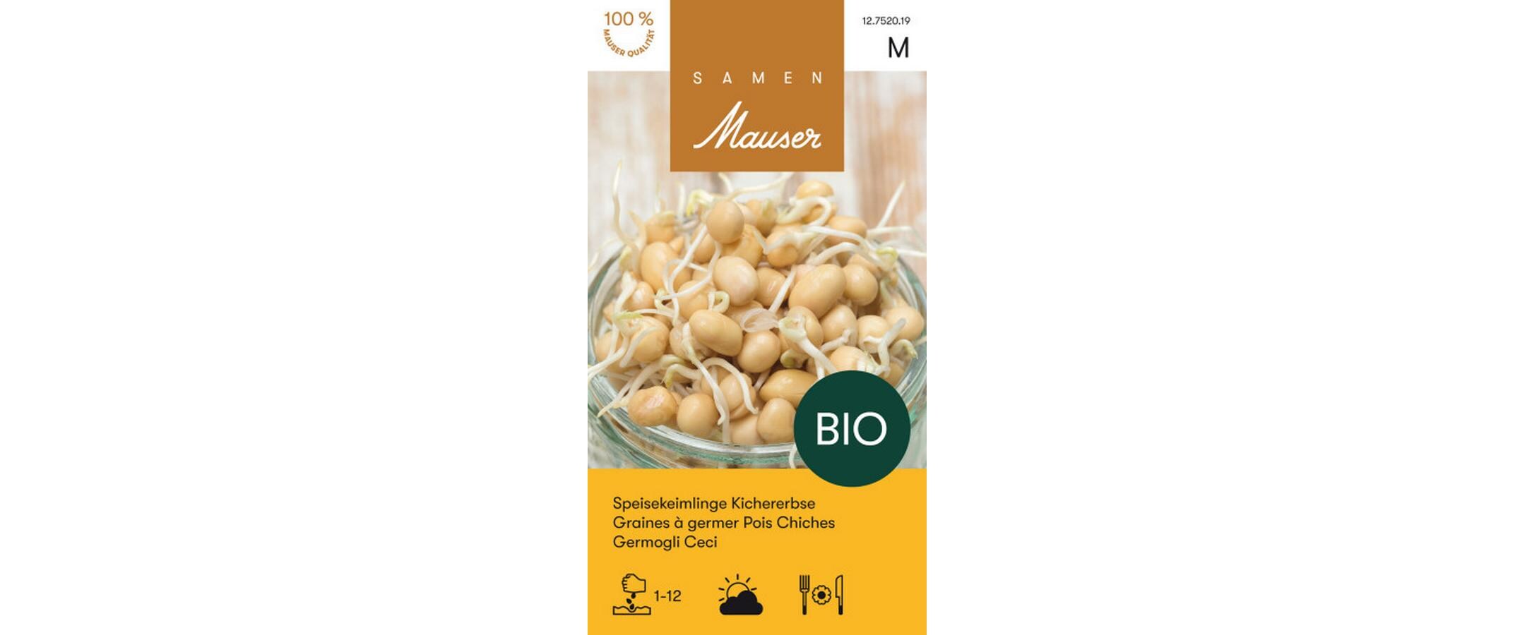 Keimsprossen Kichererbsen 200 gSamen Mauser 12752019 Blumensamen/-zwiebel