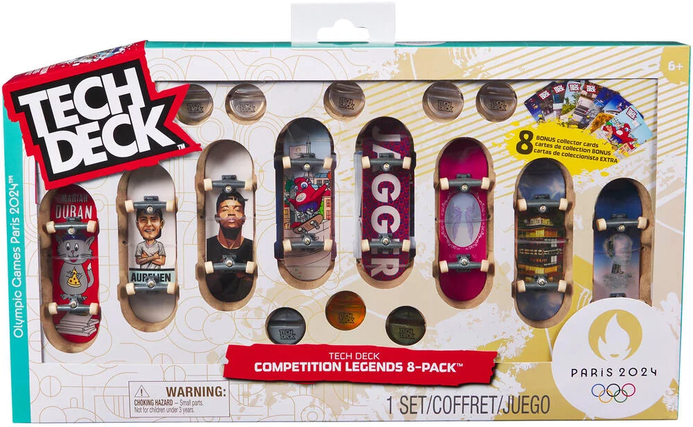 TECH DECK -  COFFRET JEUX OLYMPIQUES PARIS 2024 - 8 FINGER SKATES