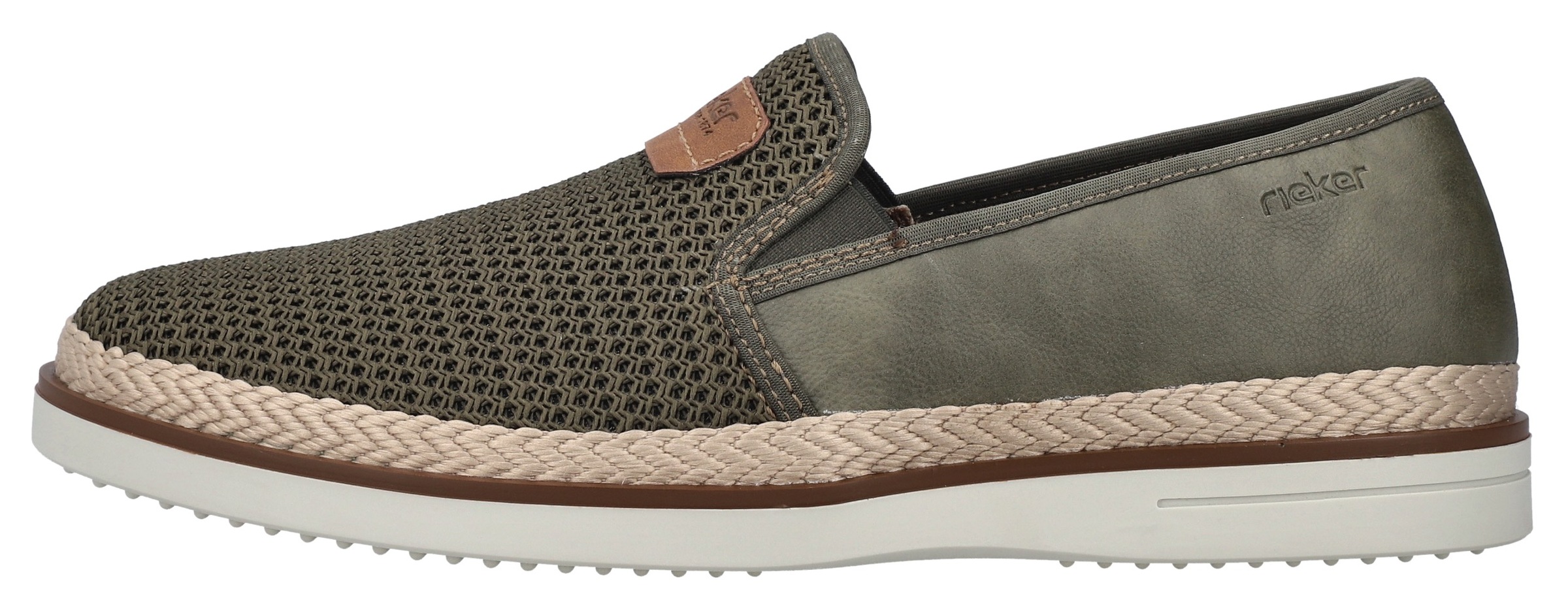 Rieker Slipper  , Espadrilles, Sommerschuh, Schlupfschuh mit gepolsterter Innensohle