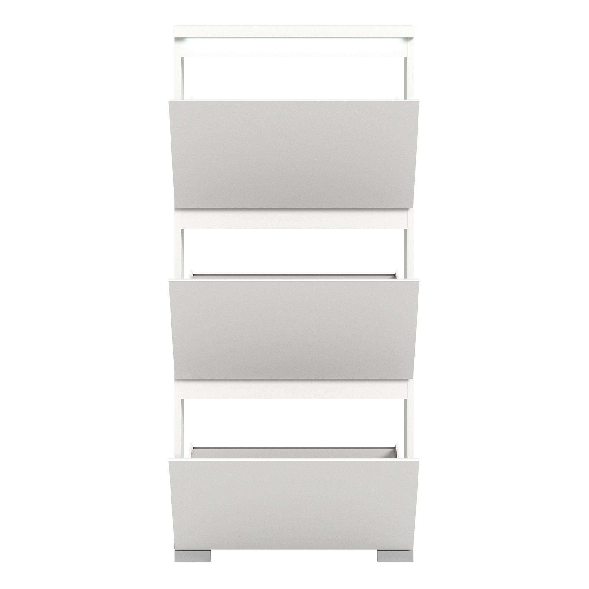 Schuhschrank SHOELOVE - weiß - 130 cm hoch