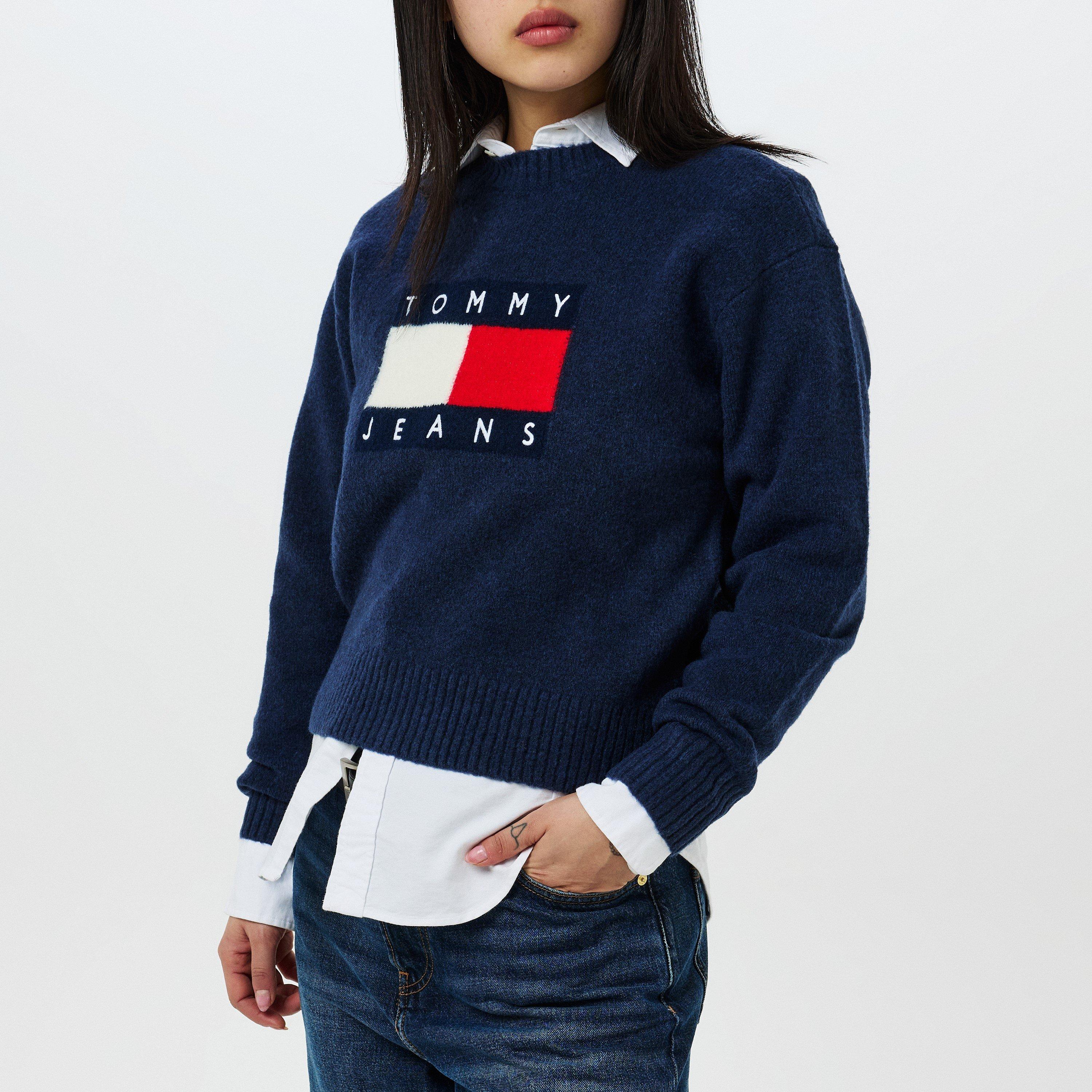 Tommy Jeans Melange Flag Pull Over Sweater