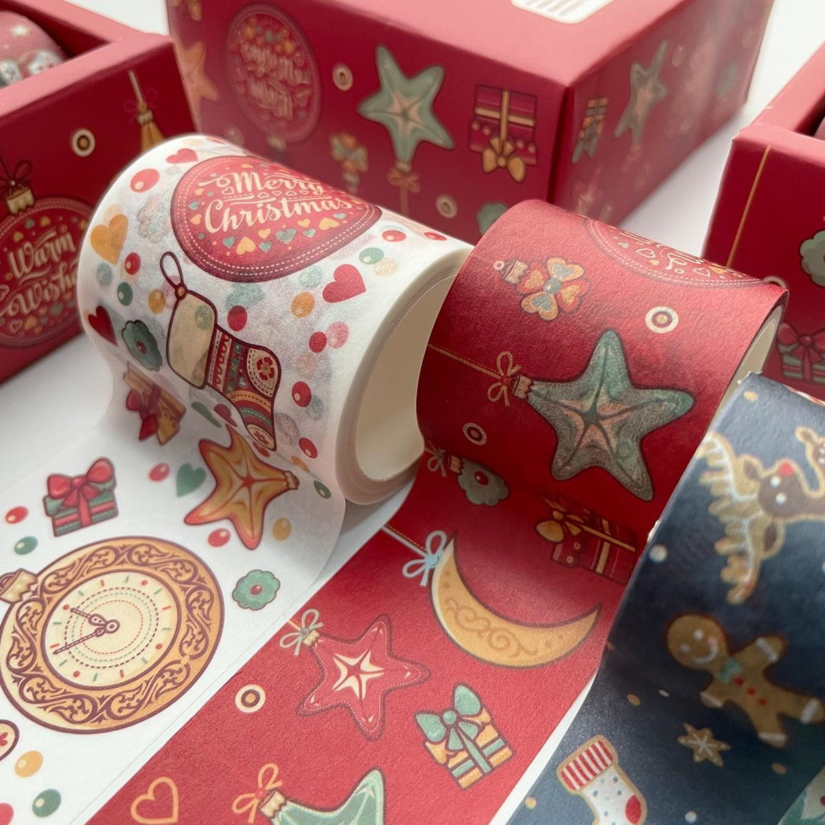 (6er Set) Weihnachts Washi Tape Deko Klebeband Bastel Masking Tape - Christmas