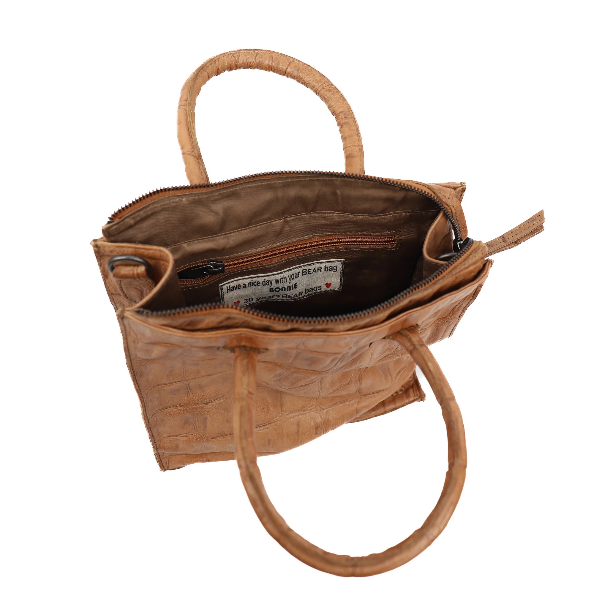 Bear Design Croco Hand Schoudertas Bonnie Taupe CR2172