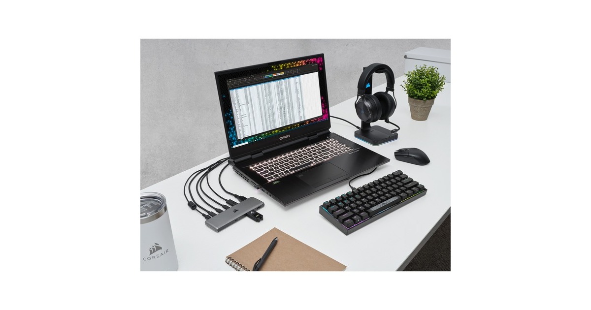 CorsairUSB-C 7-poorts usb-hub  (Grijs)