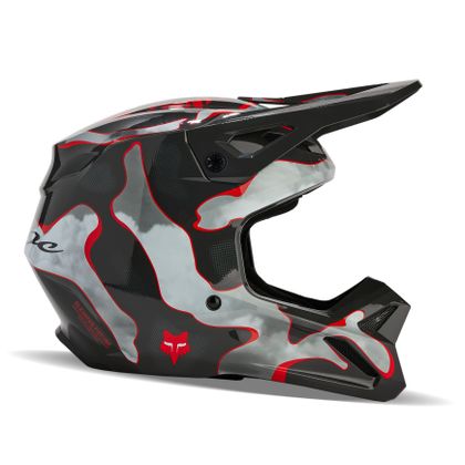 Casque cross Fox V1 - ATLAS 2024 - Gris / Rouge