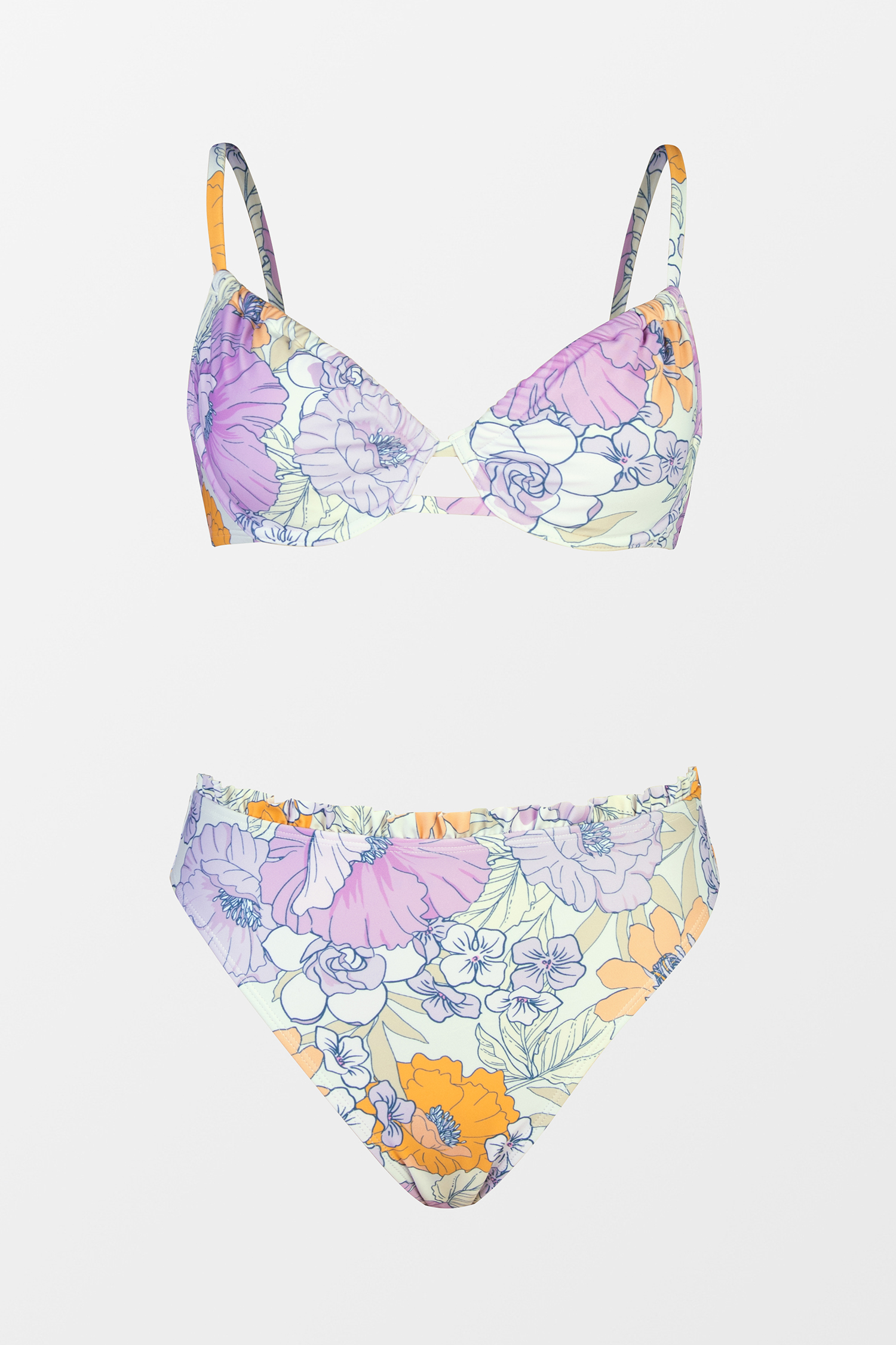 Bikini effronté à armatures et taille haute