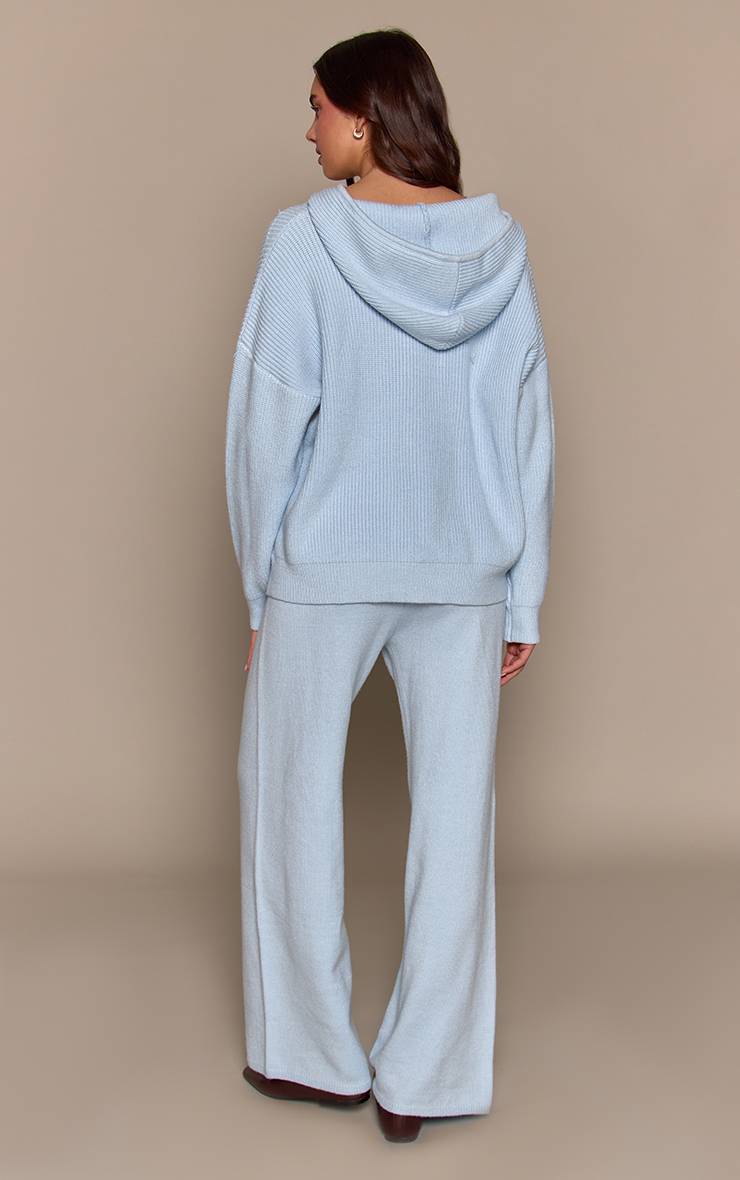 Bleu Layette Pantalon Large Décontracté En Maille