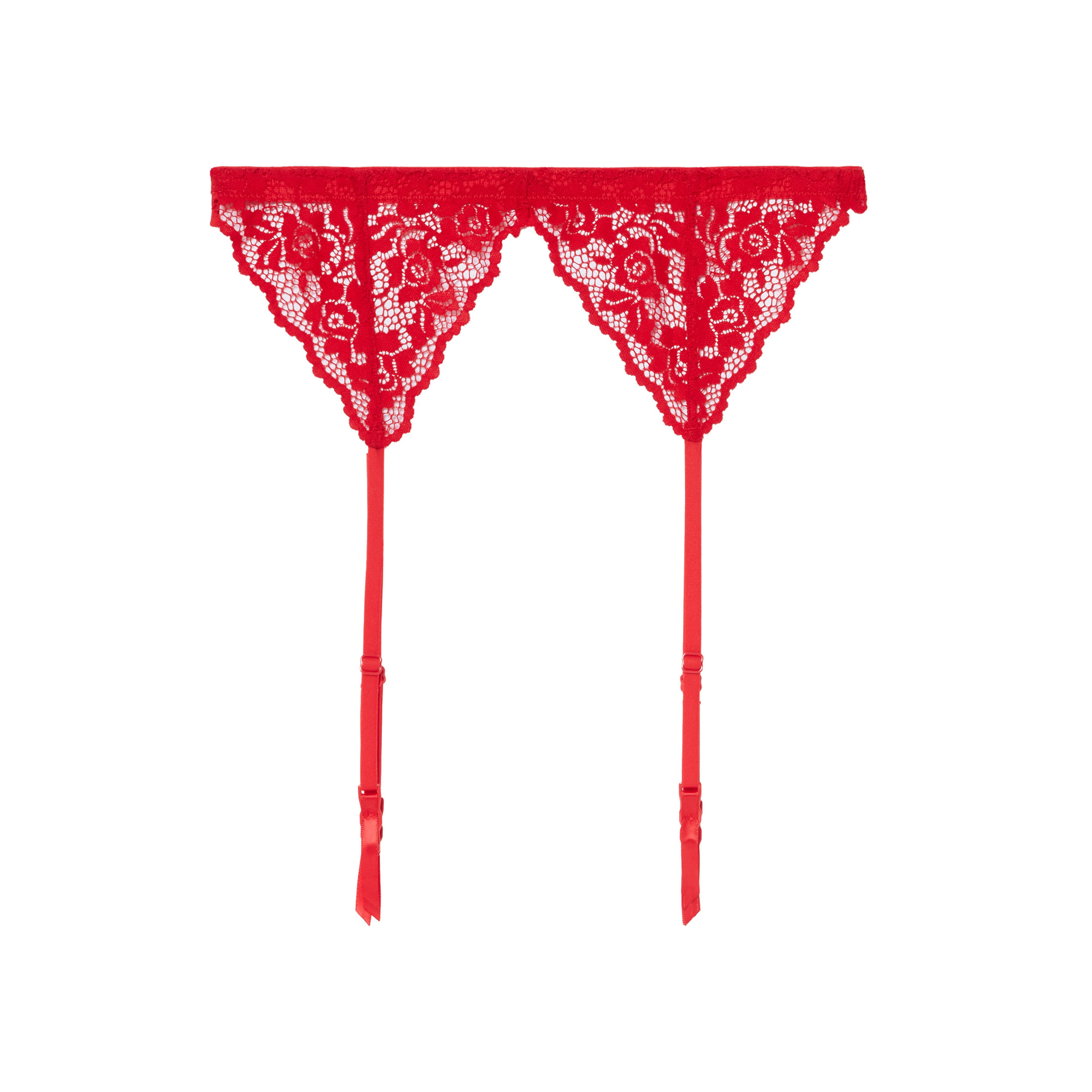 Porte-jarretelles en dentelle fleurie