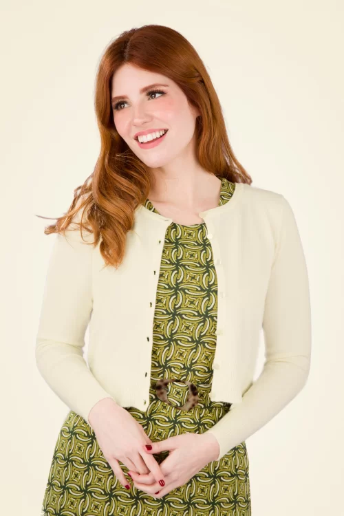 Mak Sweater Nyla cropped vest in ivoor