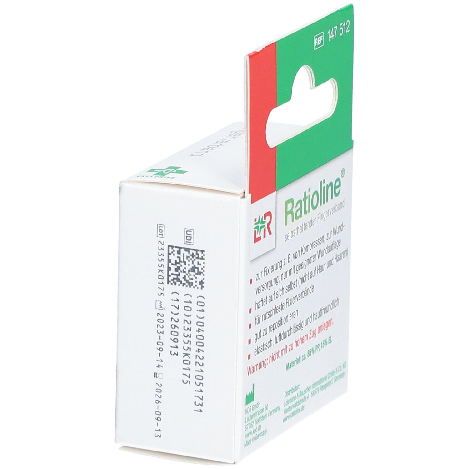 Ratioline Selbsthaftende Fingerverbindung 2,5cm x 4,5m Blau