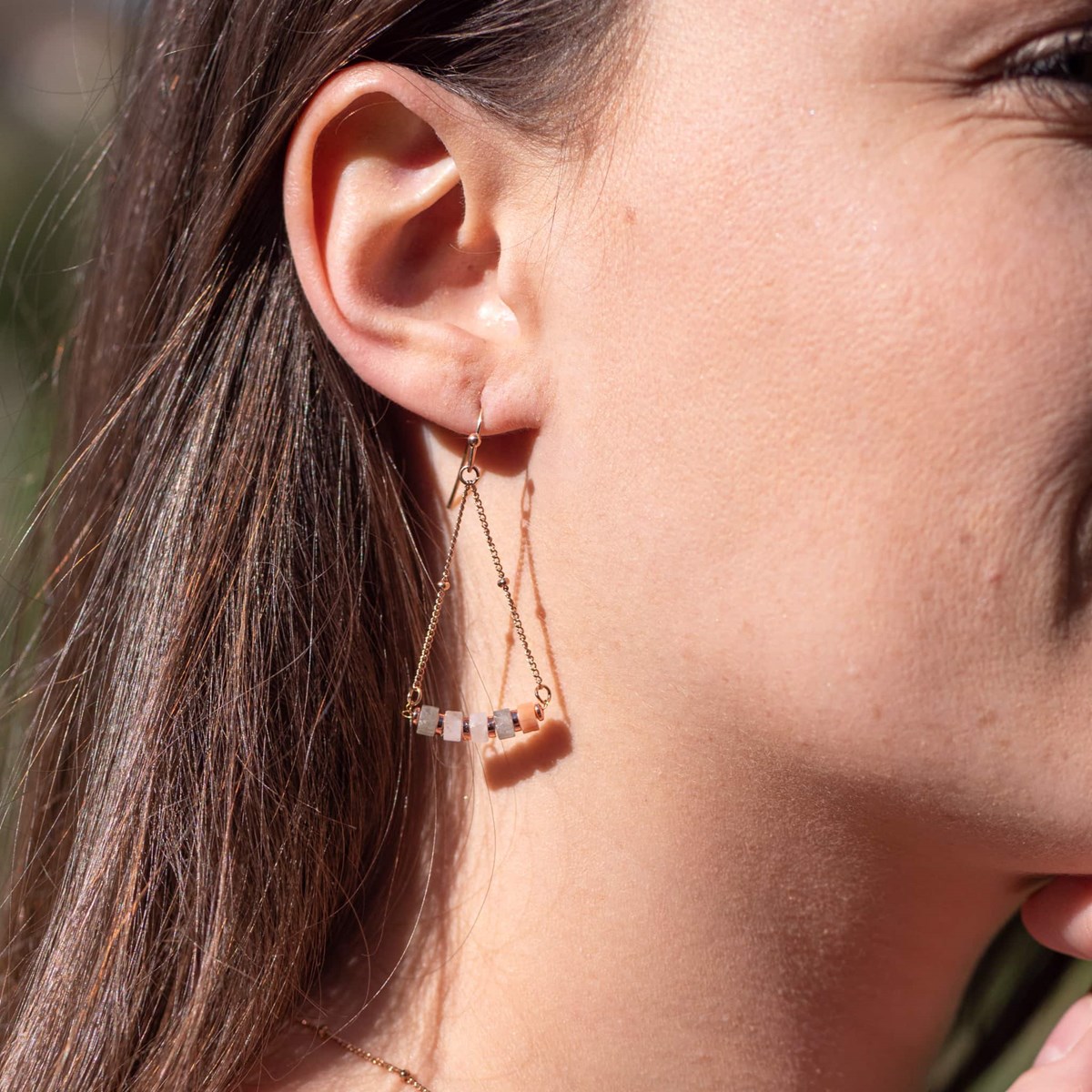 Boucles d'oreilles Piana en Pierres de Lune