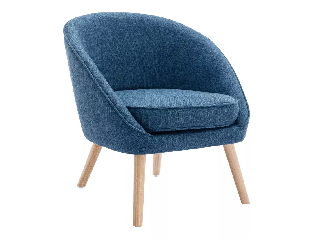 Fauteuil en tissu bleu LINDALE