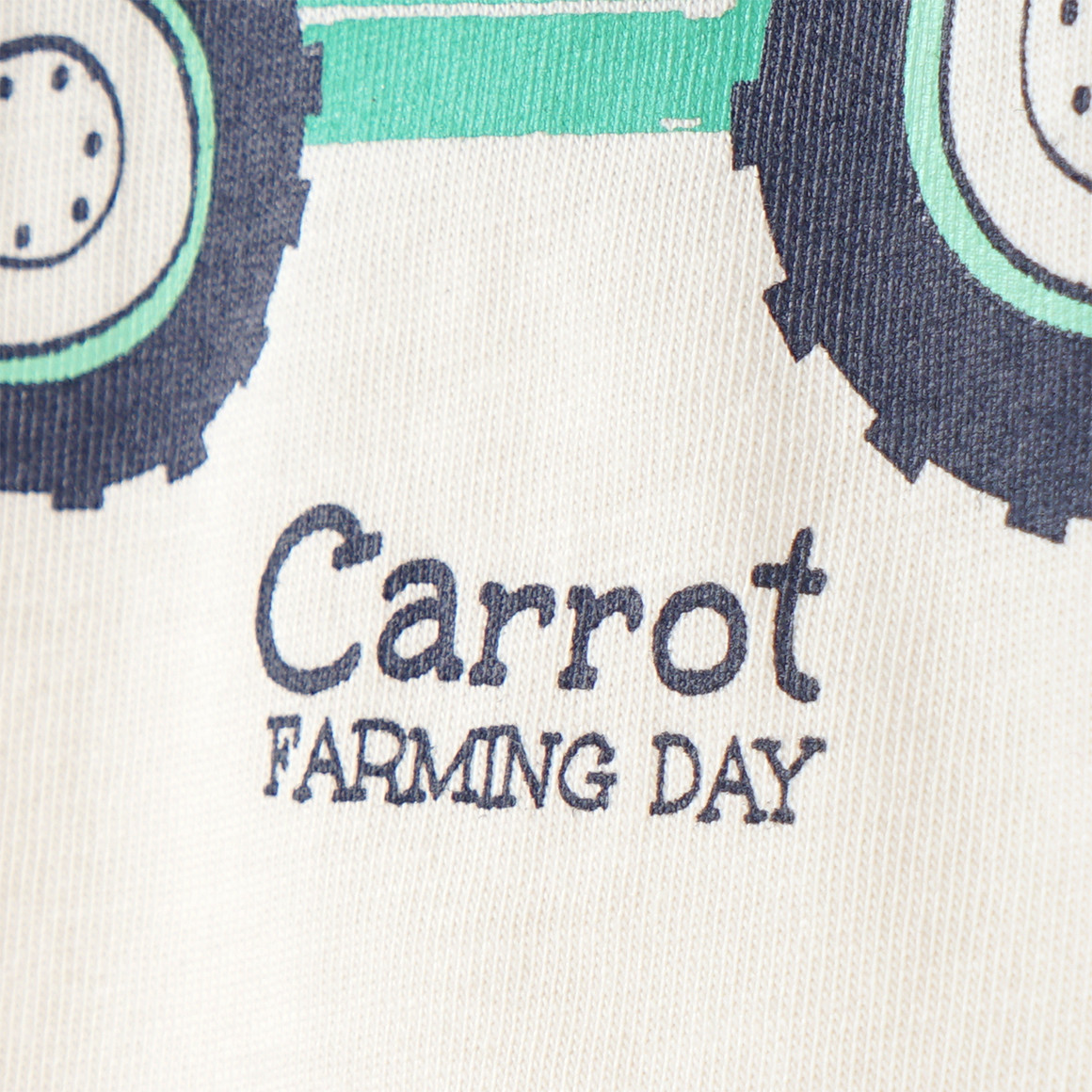 Topomini Baby T-Shirt mit Traktor-Print creme