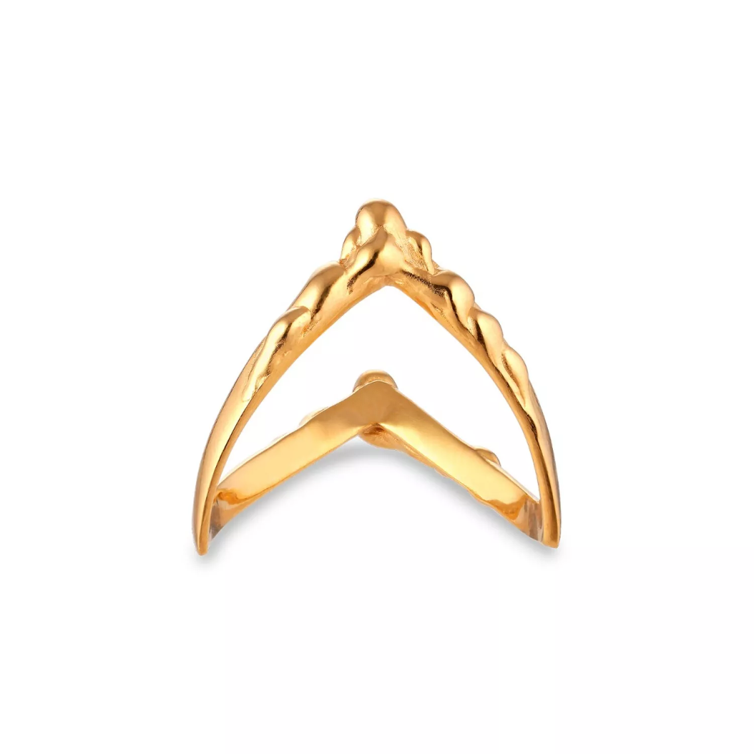 Jane Kønig Drippy V-Ring Ring 18 kt. Forgyldt Sølv DVR-AW22-G