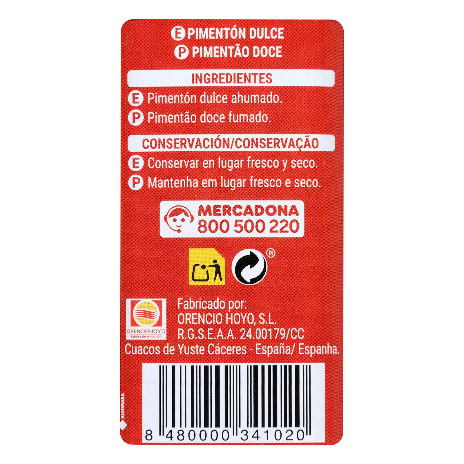 Paprika doux Hacendado de La Vera