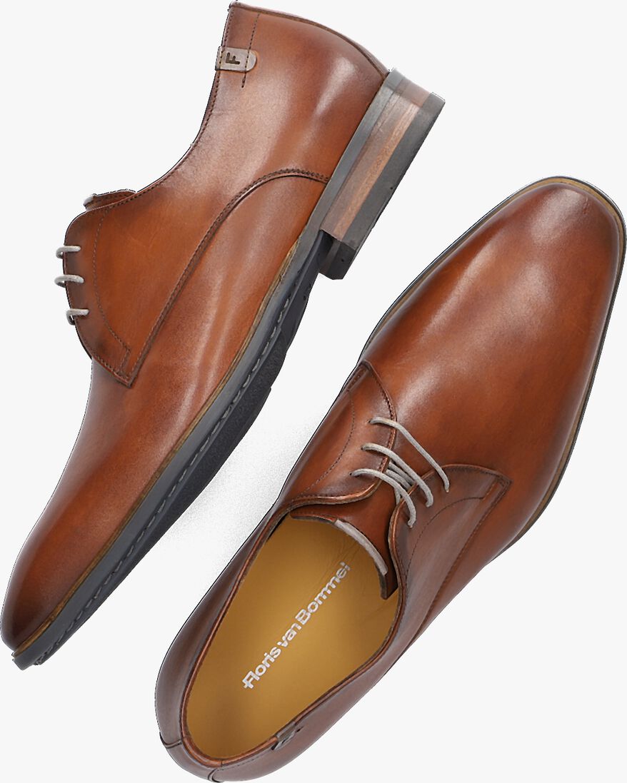 FLORIS VAN BOMMEL cognac floris van bommel nette schoenen sfm-30295