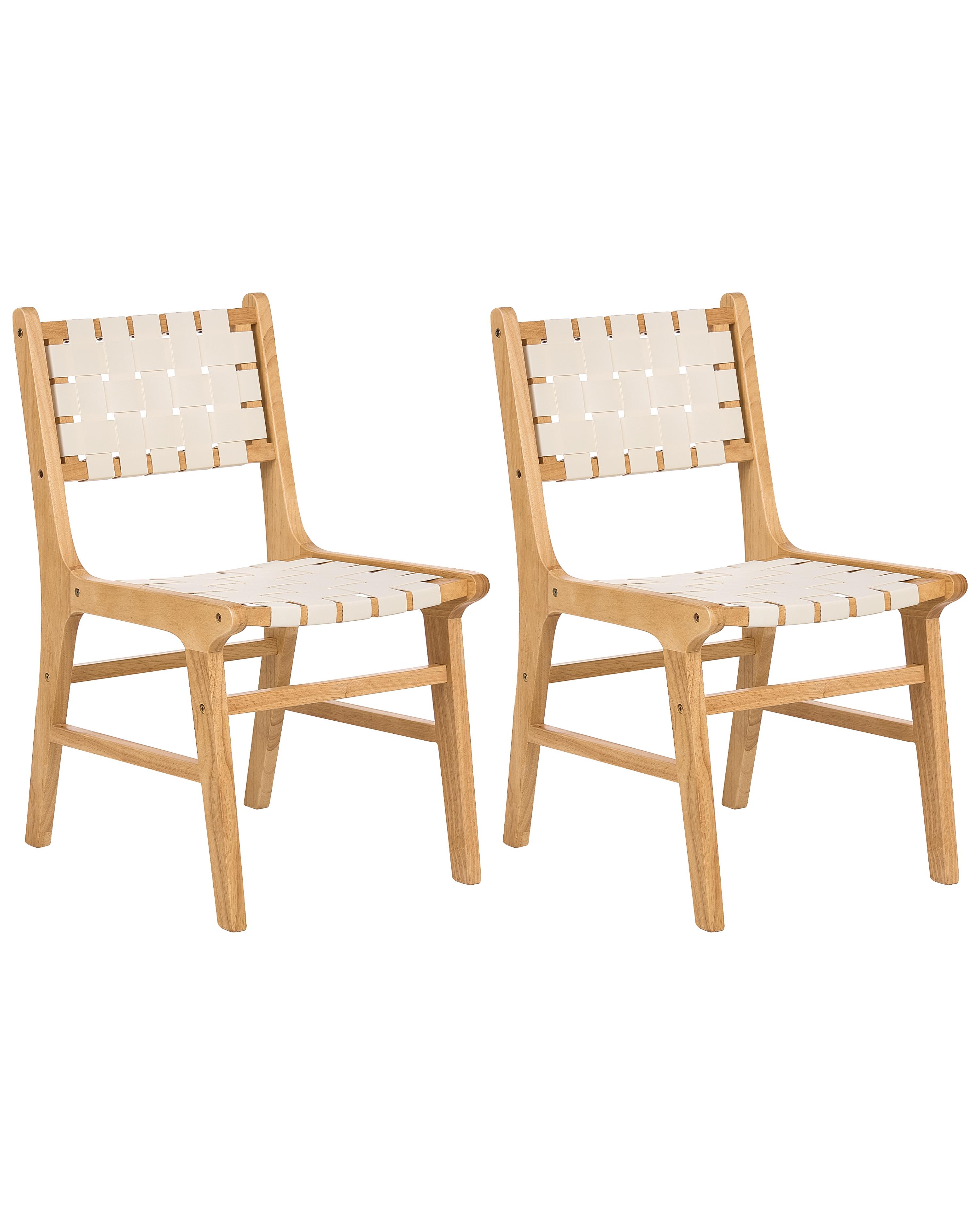 Set van 2 eetkamerstoelen HUMBLE Hout Lichtbruin