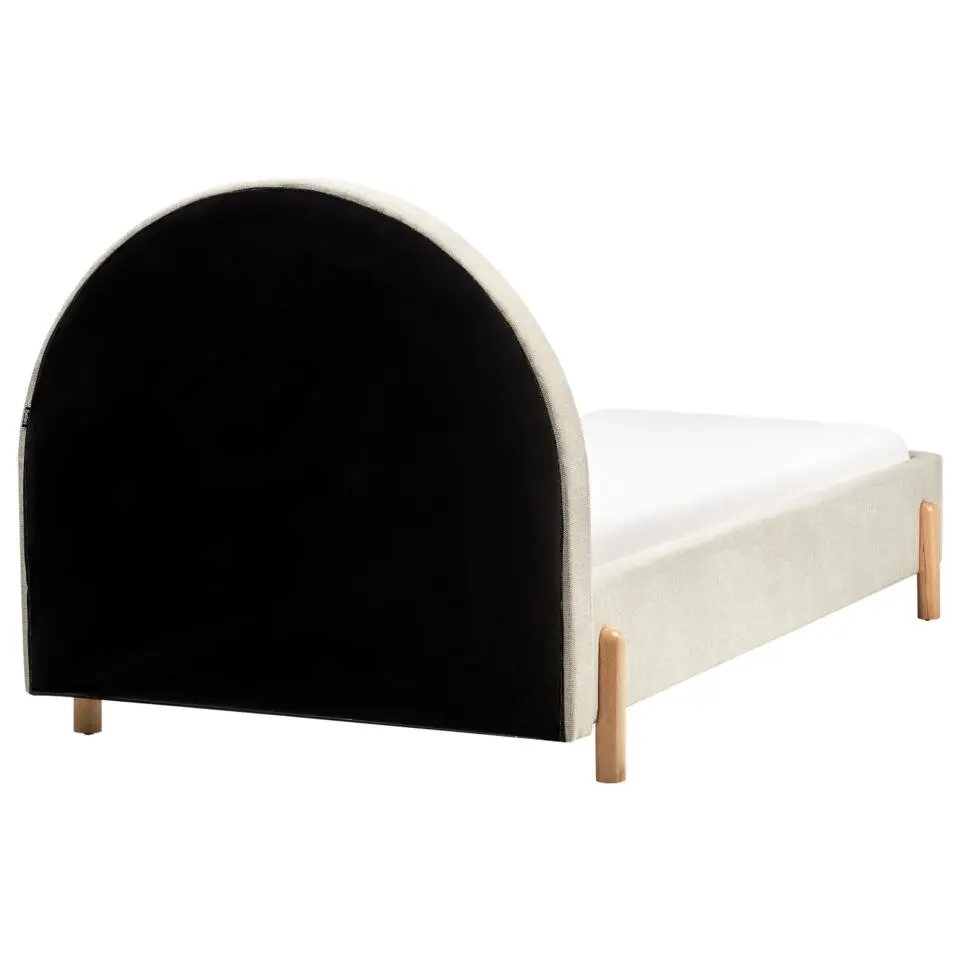 ANET - Bed - Beige - 90 x 200 cm - Stof