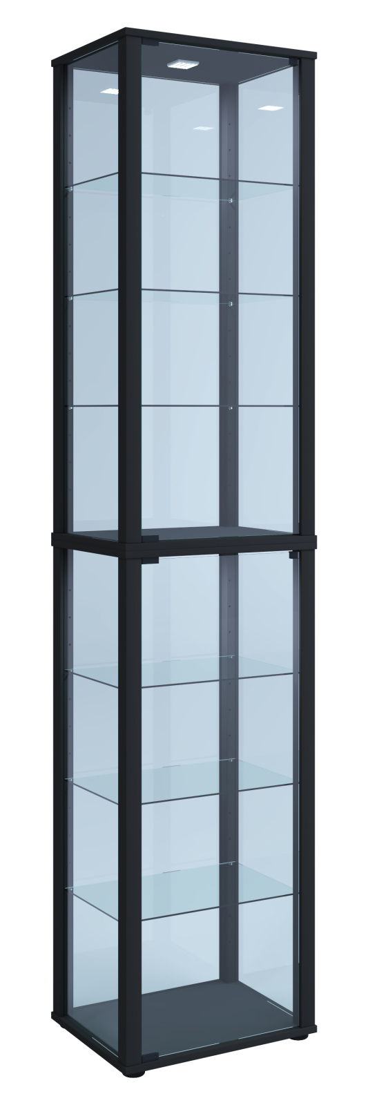Vitrine KAVISA XL - schwarz - 227 cm hoch