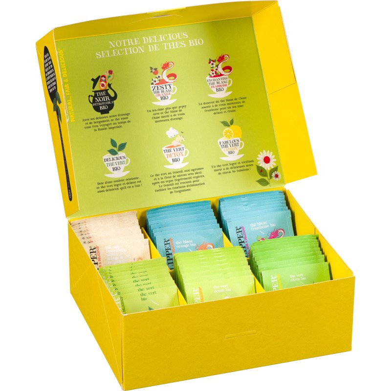 Thés Bio Découverte Clipper - Coffret de 60 sachets