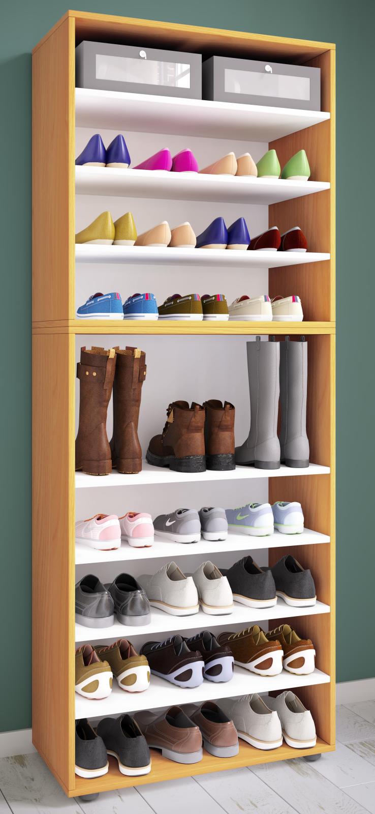 Schuhregal LONA XXL - Buche - 9 Fächer - 70 cm