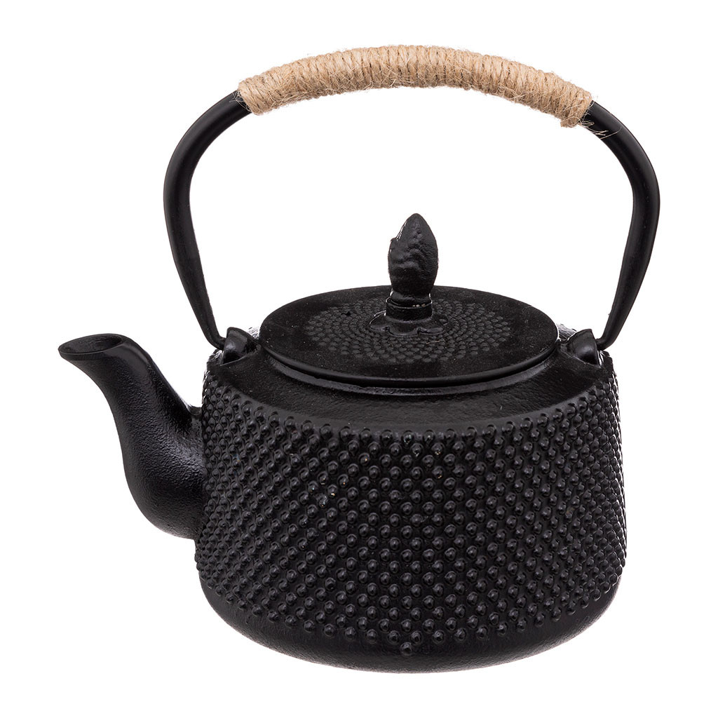 Théière fonte FLORA noire 1L