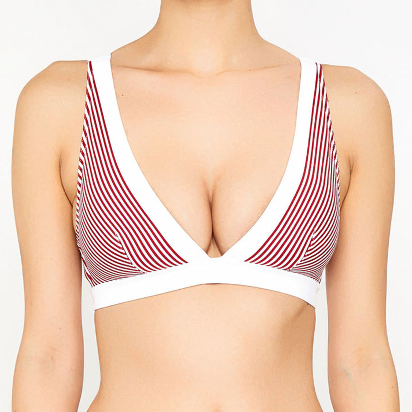 Iodus Haut de maillot de bain Lezaka rouge foncé/blanc