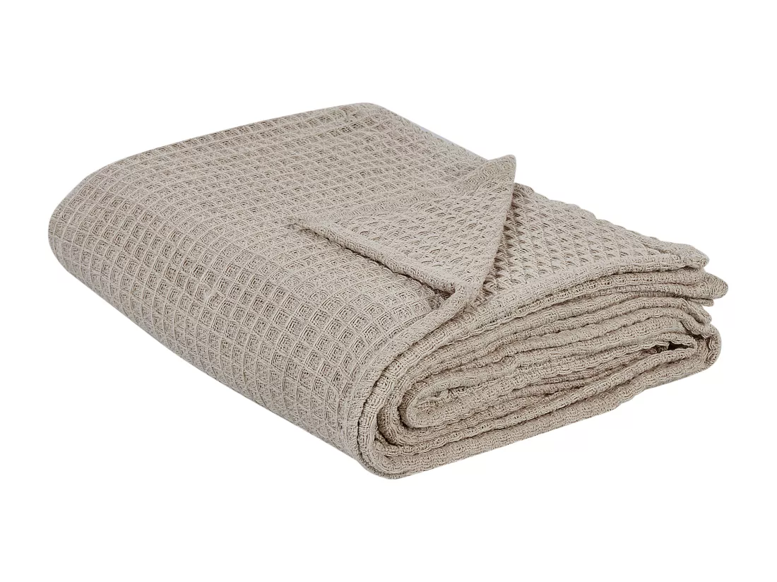 Couvre-lits CHAGYL Coton 200 x 220 cm Taupe