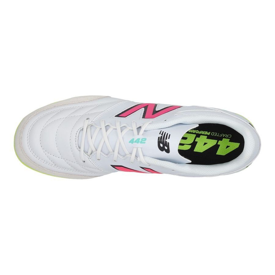 New Balance 442 2.0 Team TF - Blanc/Violet/Jaune Fluo