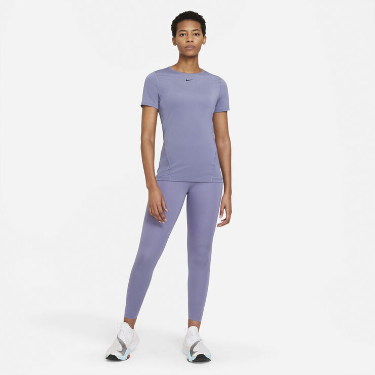 Nike Pro Mesh T Shirt Blå